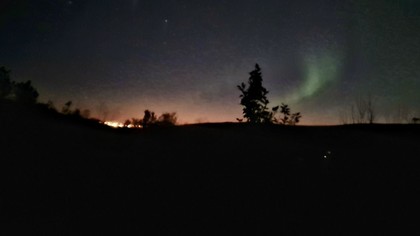 Northern lights near Reykjavík
